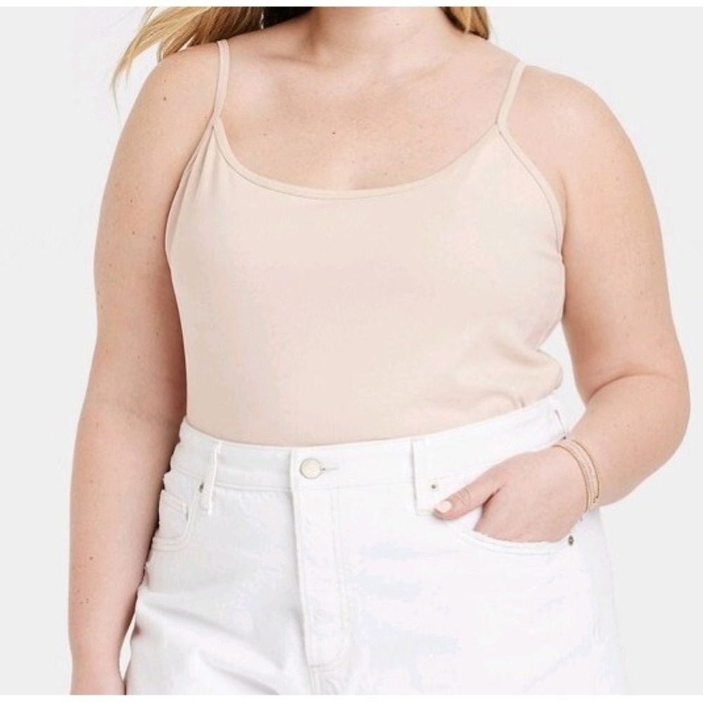 Universal Thread tank Top Size 4X Women's Spaghetti Strap Tan New